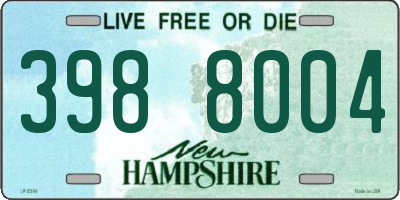 NH license plate 3988004