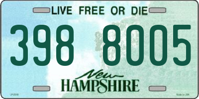 NH license plate 3988005