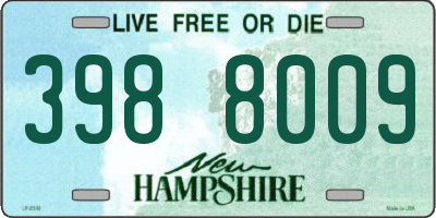 NH license plate 3988009