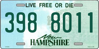 NH license plate 3988011