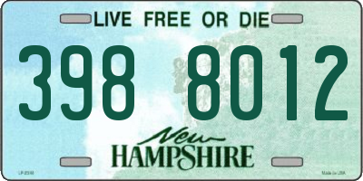 NH license plate 3988012