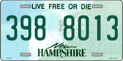 NH license plate 3988013