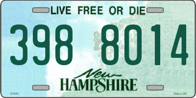 NH license plate 3988014