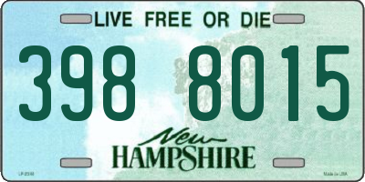 NH license plate 3988015