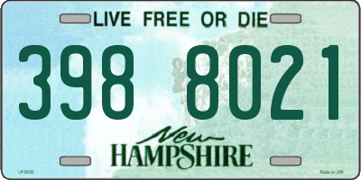 NH license plate 3988021