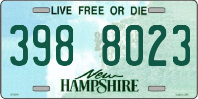 NH license plate 3988023