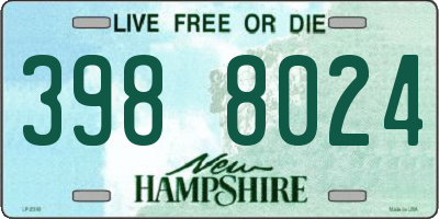 NH license plate 3988024