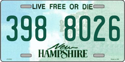 NH license plate 3988026