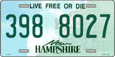 NH license plate 3988027