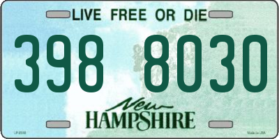 NH license plate 3988030