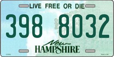 NH license plate 3988032