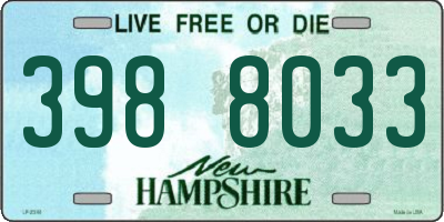 NH license plate 3988033