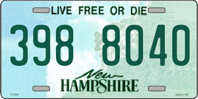 NH license plate 3988040