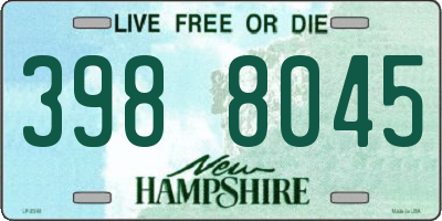 NH license plate 3988045