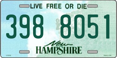 NH license plate 3988051