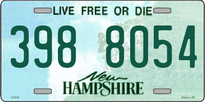 NH license plate 3988054