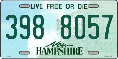 NH license plate 3988057