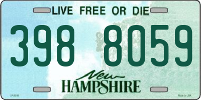 NH license plate 3988059