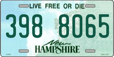 NH license plate 3988065