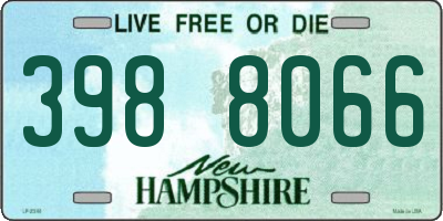 NH license plate 3988066