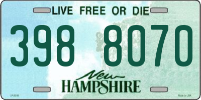 NH license plate 3988070