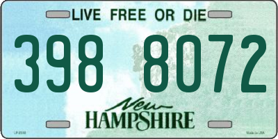 NH license plate 3988072