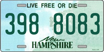 NH license plate 3988083