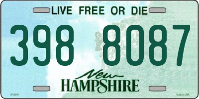 NH license plate 3988087