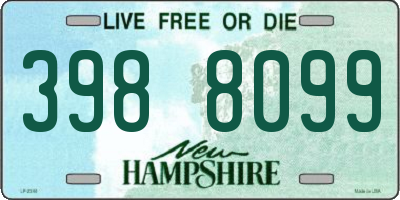 NH license plate 3988099