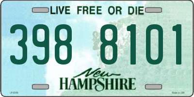 NH license plate 3988101