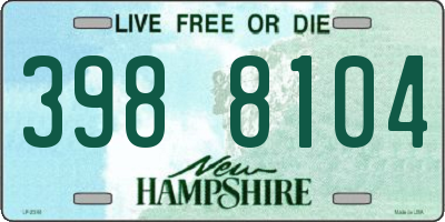 NH license plate 3988104