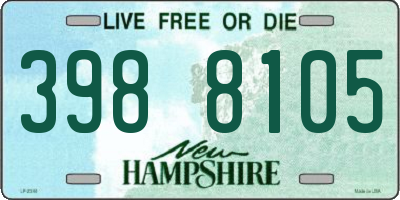 NH license plate 3988105