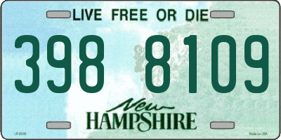 NH license plate 3988109