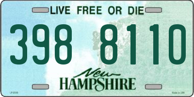 NH license plate 3988110