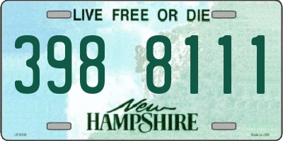 NH license plate 3988111