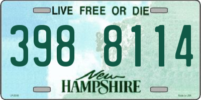 NH license plate 3988114