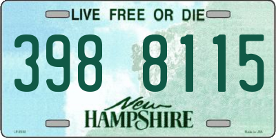 NH license plate 3988115