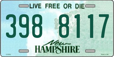 NH license plate 3988117