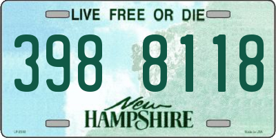 NH license plate 3988118