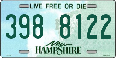 NH license plate 3988122