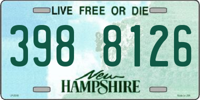 NH license plate 3988126