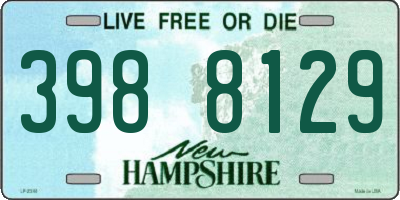 NH license plate 3988129