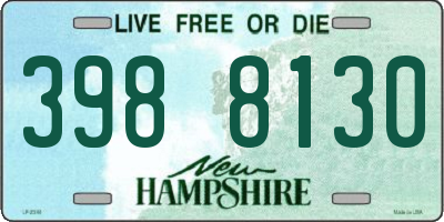 NH license plate 3988130