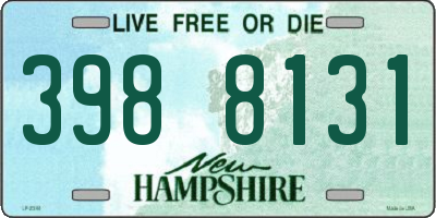 NH license plate 3988131