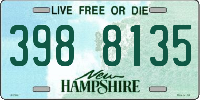 NH license plate 3988135