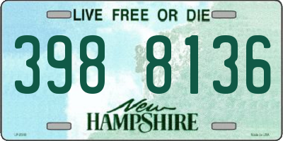 NH license plate 3988136