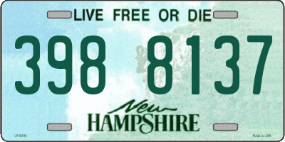 NH license plate 3988137