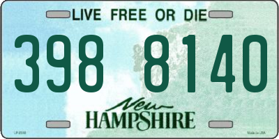 NH license plate 3988140