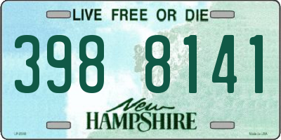 NH license plate 3988141