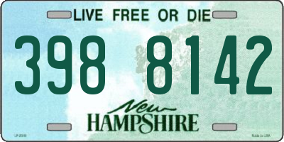 NH license plate 3988142